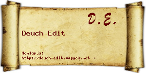 Deuch Edit névjegykártya